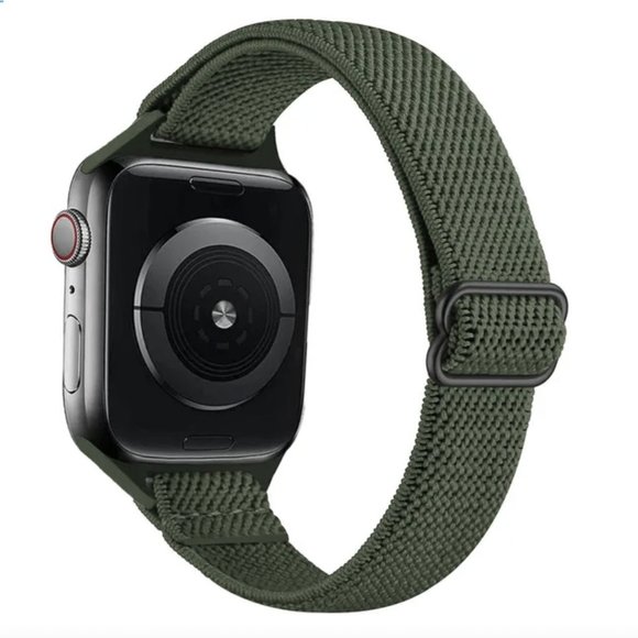 Apple Watch SLIM Nylon Band - ARMY GREEN - 38mm/40mm/41mm - Picture 1 of 6